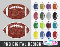 Glitter Football PNG Bundle