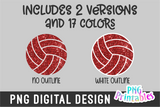 Glitter Volleyball PNG Bundle