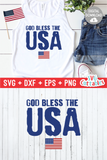 God Bless The USA  |  Fourth of July  SVG Cut File