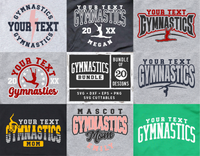 Gymnastics Template Bundle 2 | SVG Cut Files