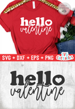 Hello Valentine | Valentine's Day svg Cut File