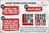 Baseball Team Template 0041 | SVG Cut File
