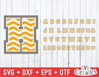 Wavy Pattern font, Wavy Alphabet and numbers