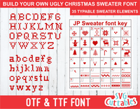 Ugly Christmas Sweater Font, JP Sweater font