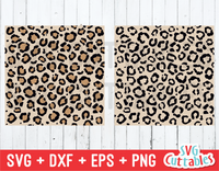 Leopard Print Seamless Patterns  | SVG Cut File