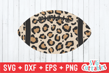 Leopard Print Football  SVG Cut File