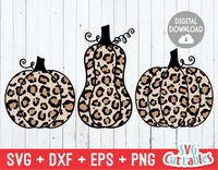 Leopard Print Pumpkins  | Fall Cut File