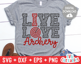 Live love archery svg cut file