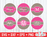 Monogram frame set of 6