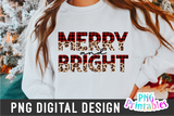 Merry And Bright | Sublimation PNG