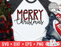 Buffalo Plaid Merry Christmas | Christmas Cut File