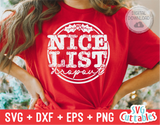 Nice List Dropout  | Christmas SVG
