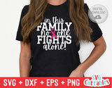 In This Family No One Fights Alone | Breast Cancer Awareness | SVG Cut File