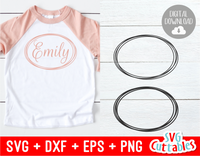 Oval Scribble Monogram Frame