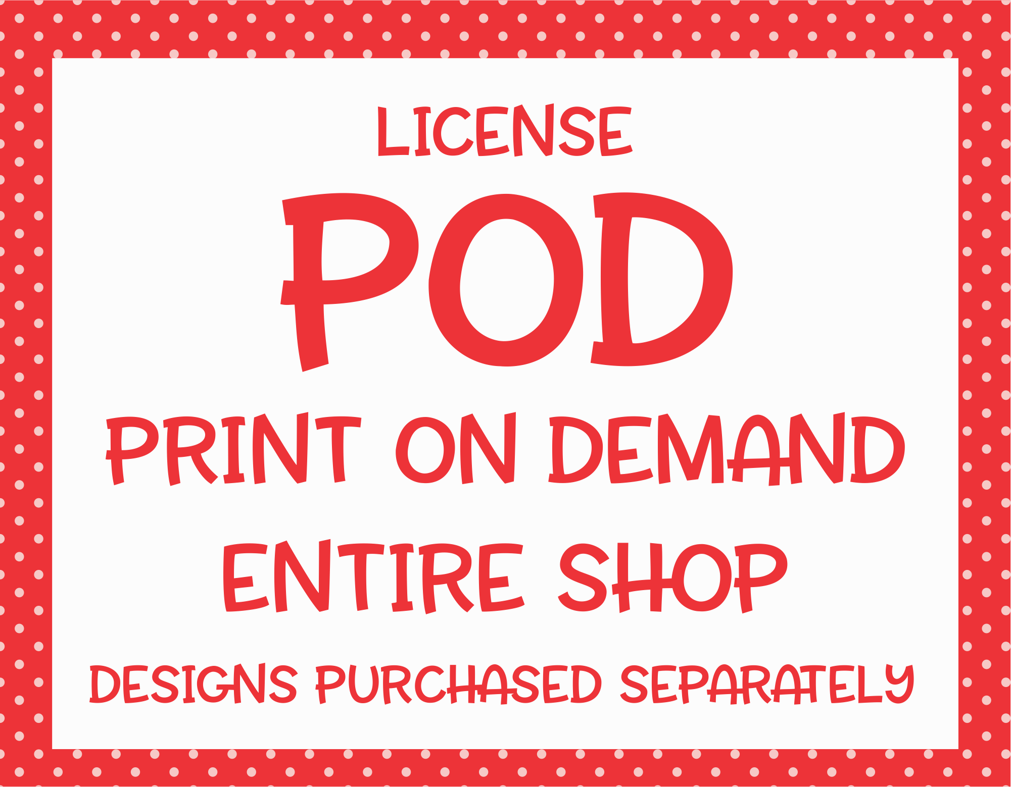 Print Demand | Extended License | POD | svgcuttablefiles
