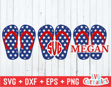 Patriotic Flip Flops | 4th of July | SVG Cut File
