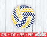 Patterned Volleyball, svg cut file