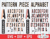 Pattern Piece SVG Alphabet