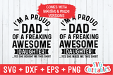 I'm A Proud Dad Of A Awesome Daughter  | Father's Day | SVG Cut File