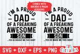 I'm A Proud Dad Of A Awesome Son  | Father's Day | SVG Cut File