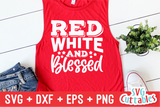 Red White And Blessed | Fourth of July | SVG Cuttable File