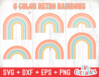 Retro Rainbow 6-color | SVG Cut File