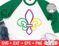 Scribble Fleur de lis  | Mardi Gras SVG Cut File