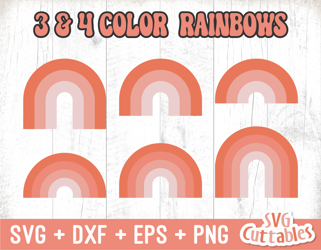 Rainbow Set of 6 | SVG Cut File