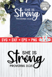 She Is Strong  |  SVG Cut File
