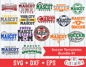 Soccer Template Bundle 1 | SVG Cut File