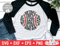 Softball Word Art | SVG Cuttable File
