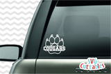 Split Patterned Paw Prints with Claws,  svg cut file