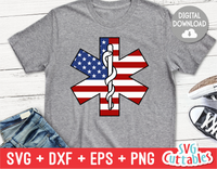 Star of Life Flag | Paramedic EMT EMS | SVG Cut File