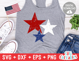 Distressed Stars  |  Fourth of July  SVG Cut File