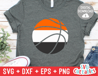 Three Color Basketball  | SVG Cut File