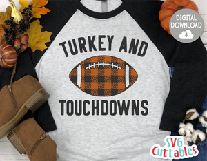 Turkey and Touchdowns | Thanksgiving SVG Cut File