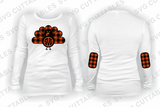 Thanksgiving Turkey Plaid Monogram Frame svg cut file