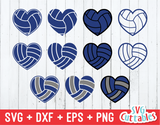 Volleyball heart svg, Volleyball heart ball collection