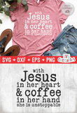 With Jesus In Her Heart | SVG Cut File