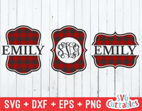 Buffalo Plaid  Monogram Frames