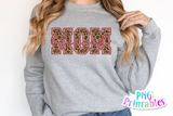 Leopard Print with Red Outline PNG Alphabet
