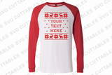 Christmas Sweater, Set of 4 templates and Font ,svg bundle, Ugly Christmas Sweater