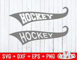 Hockey text tails, digital cutting file for vinyl cutting machines