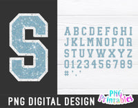 Glitter Sport Alphabet png - Light Blue and White Alphabet - png Print File For Sublimation Or Print