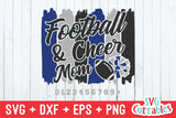 Football and Cheer Mom svg - Football Mom Cut File - svg - dxf - eps - png - Cheer Mom - Brush Stroke