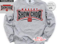 Show Choir svg Cut File - Choir Template 0011- svg - eps - dxf - png - Marching Band