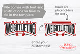 Weightlifting svg - Weightlifting Template 003 - svg - eps - dxf - png - Weightlifting Cut File