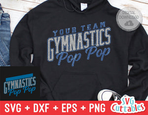 Gymnastics Pop Pop svg - Gymnastics Cut File - Gymnastics Template 0040