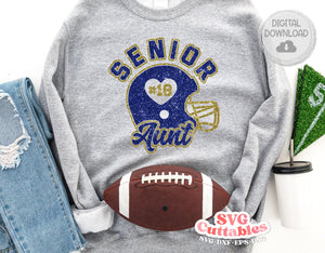 Football Senior Aunt svg - Football Cut File