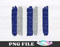 Brush Strokes Background png - Paint Strokes png - Print File - Glitter Sublimation - Blue Silver and White